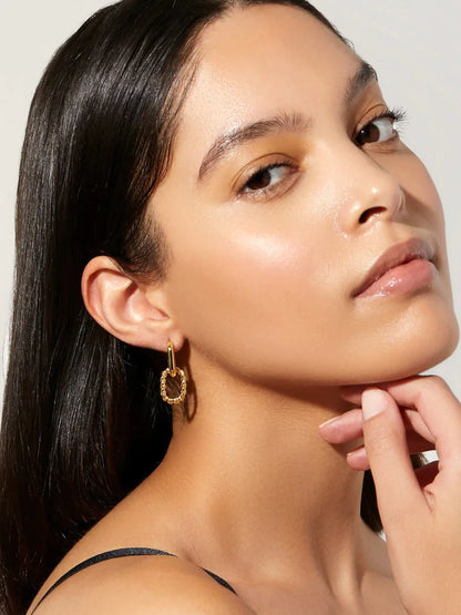 Dubbele Goude Ringen Oorbellen