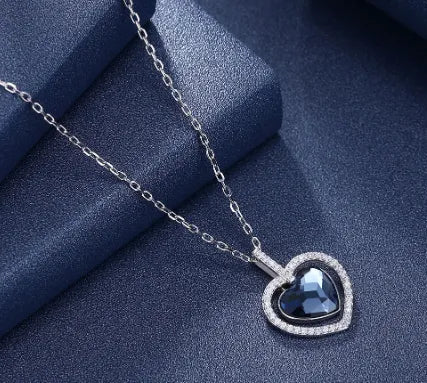 Zilveren Ketting met Diamant Hart