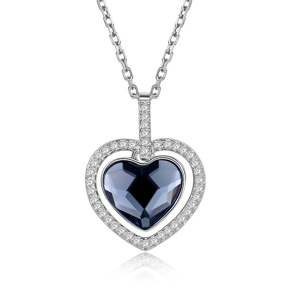 Zilveren Ketting met Diamant Hart